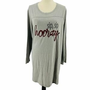 Lane Bryant Cacique Sleep Shirt Sip Sip Hooray Nightgown Womens Plus 18/20